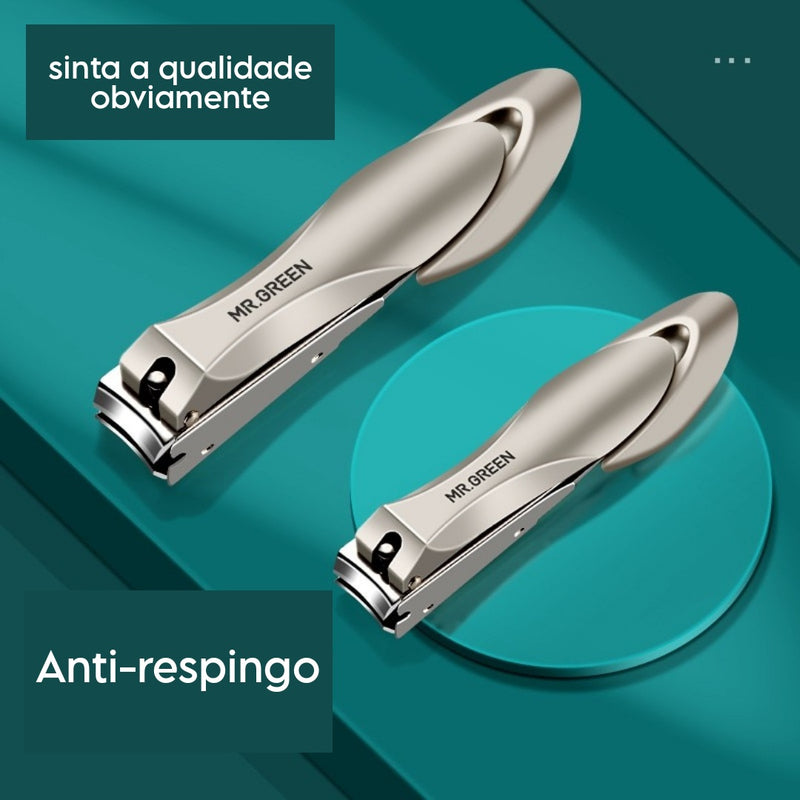 Cortador de Unha Inoxidável, Anti Respingo de Unhas Cortadas